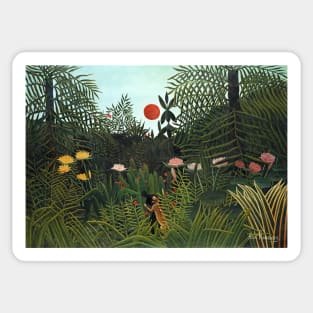 Jungle with Setting Sun, 1910 Sticker